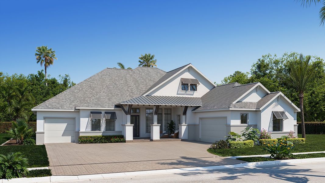 Front exterior of a home in the Star Farms At Lakewood Ranch 90' community, located in Lakewood Ranch, FL (Image 13).