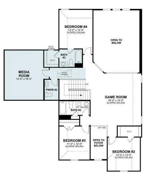 2D floor plan layout of this home in Barksdale, Leander, TX (Image 2). 2D floor plan layout of this home in Barksdale, Leander, TX (Image 2).