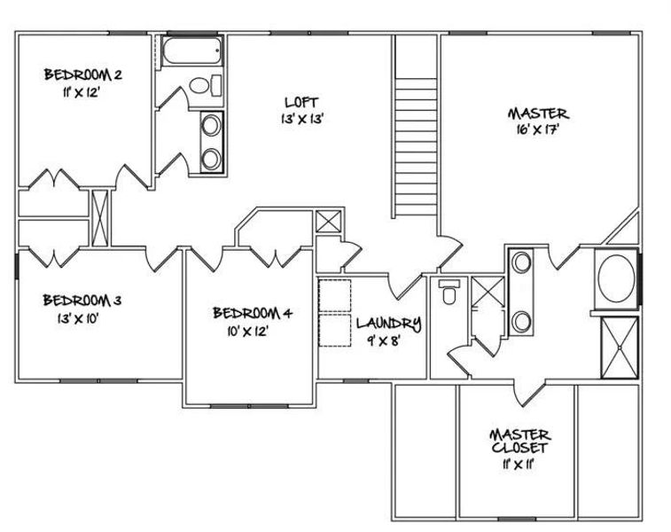 2D floor plan layout of this home in , Edgefield, SC (Image 3).