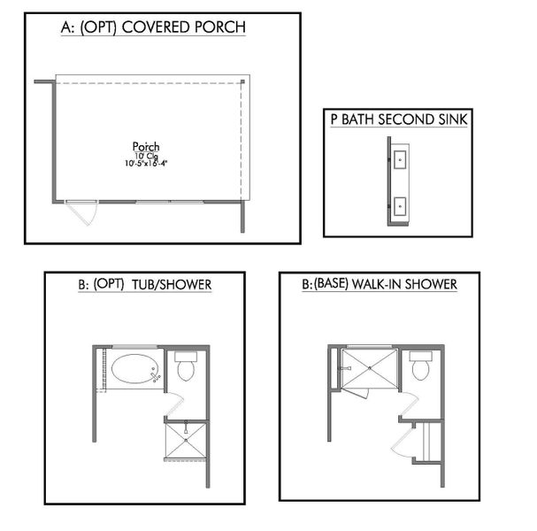 2D floor plan layout for the The 2205 by Stylecraft Builders in The Homestead, Temple, TX (Image 3).