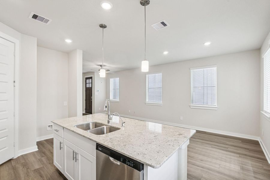 Furnished interior view inside a new home in Spring Brook Village - City Series, Houston (Image 16). Furnished interior view inside a new home in Spring Brook Village - City Series, Houston (Image 16).