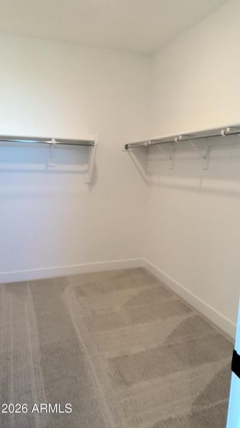 Large walk-in closet at master bath