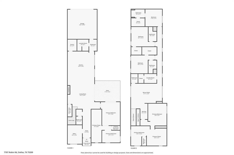 2D floor plan layout of this home in , Dallas, TX (Image 5). 2D floor plan layout of this home in , Dallas, TX (Image 5).