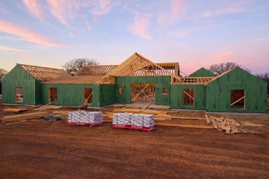 In-progress construction of a new home in , Joshua, TX (Image 3).