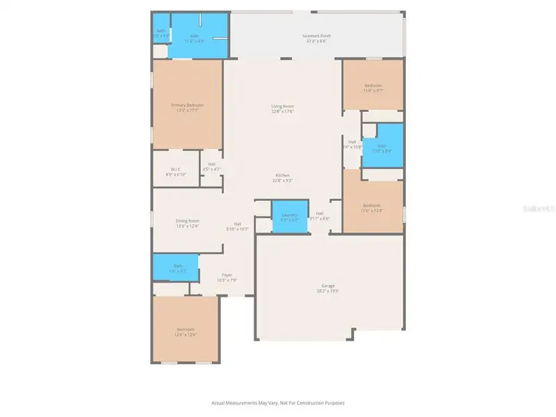 2D floor plan layout of this home in , Weeki Wachee, FL (Image 4).