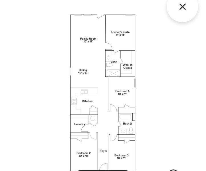 View of home floor plan