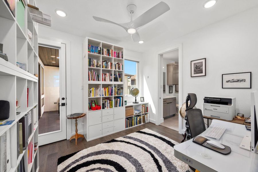 2nd floor study located in the Casita adjacent to the bedroom.