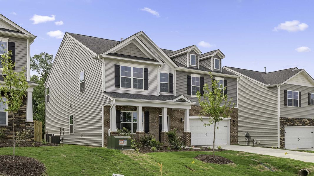 Front exterior of a new home in Bryson Park, Lexington, NC, highlighting curb appeal (Image 18). Front exterior of a new home in Bryson Park, Lexington, NC, highlighting curb appeal (Image 18).