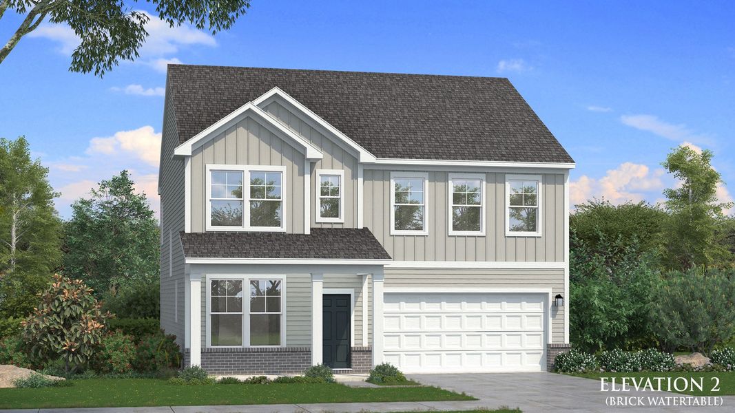 Representative exterior photo of a completed home built from the Pelham by DRB Homes in Cooper Park, McDonough, GA (Image 21).