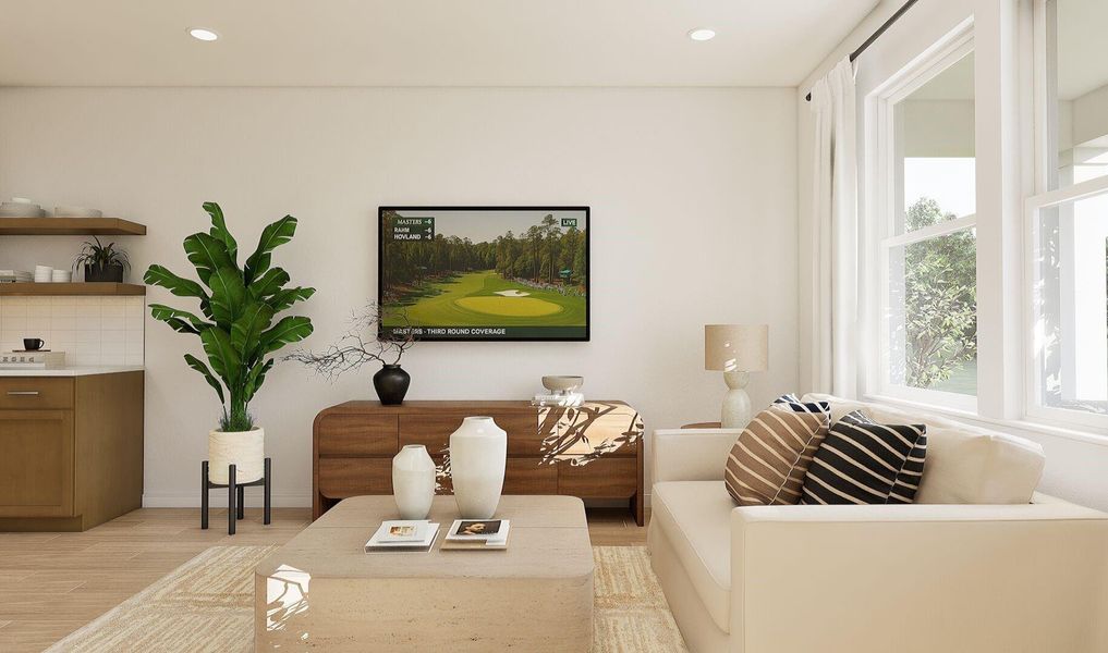 Cozy great room (*Artist rendering used for illustration purposes only.)