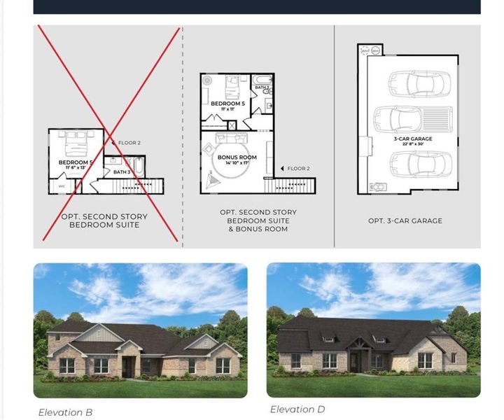 2D floor plan layout of this home in Woodland Lakes Estates, Weatherford, TX (Image 4).