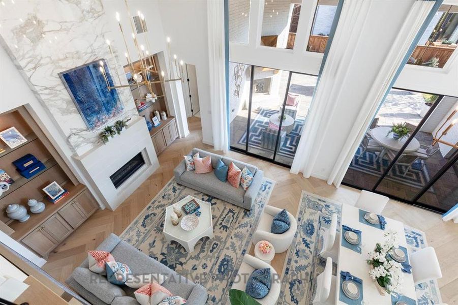 Furnished interior view inside a new home in Star Trail, Prosper (Image 25).