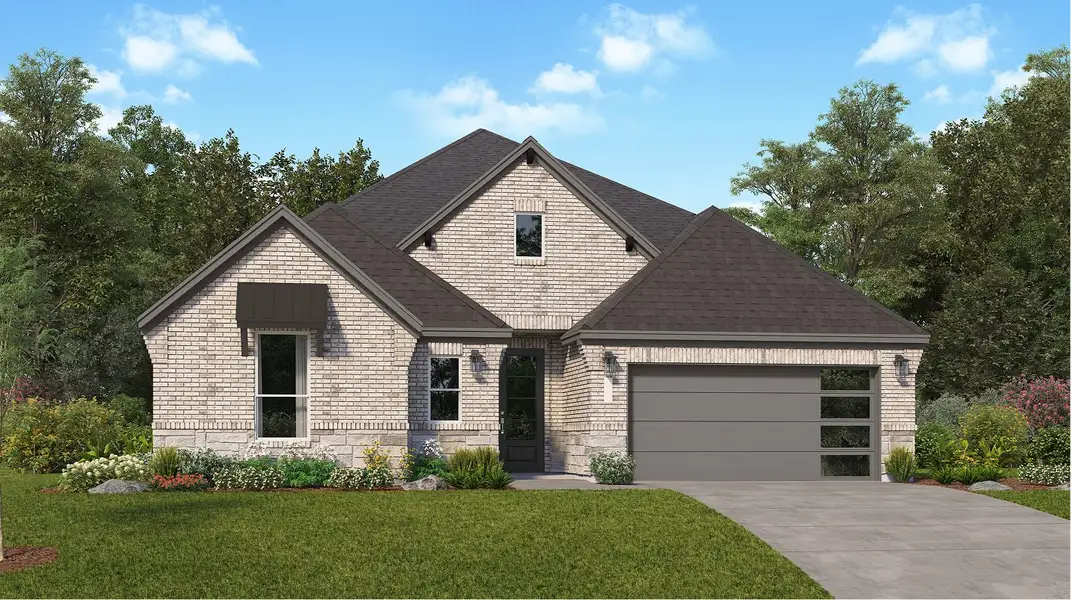 Front exterior of a new home in Kresston, Montgomery, TX, highlighting curb appeal (Image 1). Front exterior of a new home in Kresston, Montgomery, TX, highlighting curb appeal (Image 1).