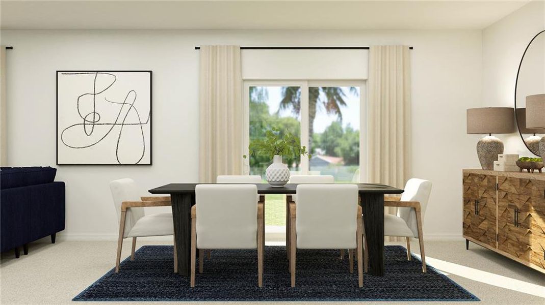 Furnished interior view inside a new home in Villa Mar, Winter Haven (Image 5). Furnished interior view inside a new home in Villa Mar, Winter Haven (Image 5).