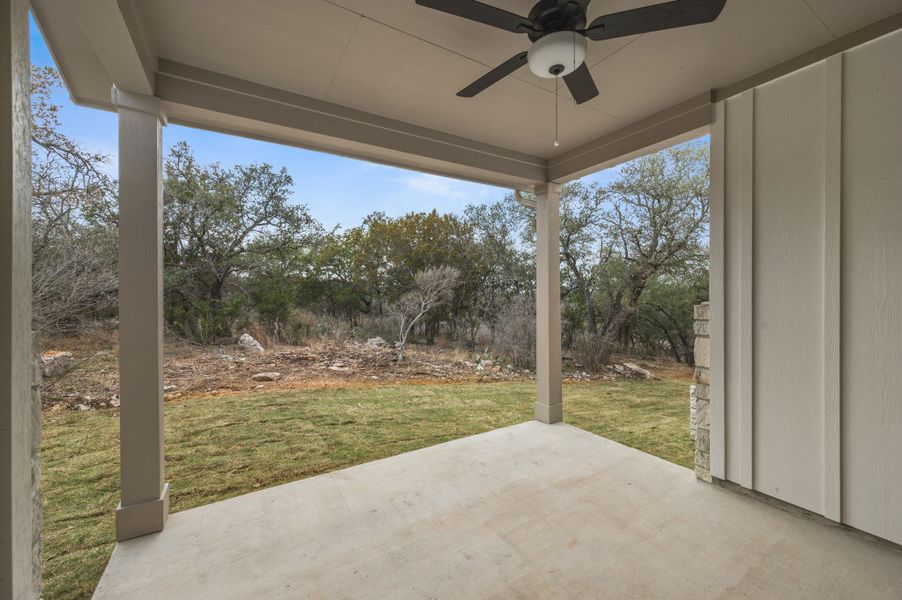 Covered back patio