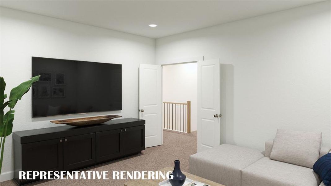 You'll be the talk of the town when you host the big game day party in this fantastic media room! VIRTUALLY STAGED RENDERING You'll be the talk of the town when you host the big game day party in this fantastic media room! VIRTUALLY STAGED RENDERING