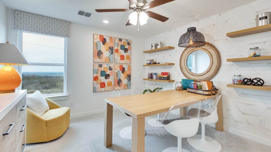 Representative furnished interior of a home built from the Meyerson by DRB Homes in Hunters Glen, Jarrell (Image 56).