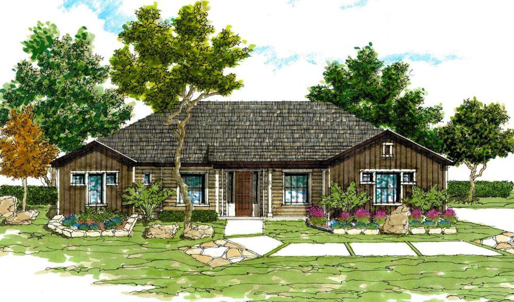 Representative rendering of the exterior for the 2810 by Texas Homes (Image 2). Representative rendering of the exterior for the 2810 by Texas Homes (Image 2).