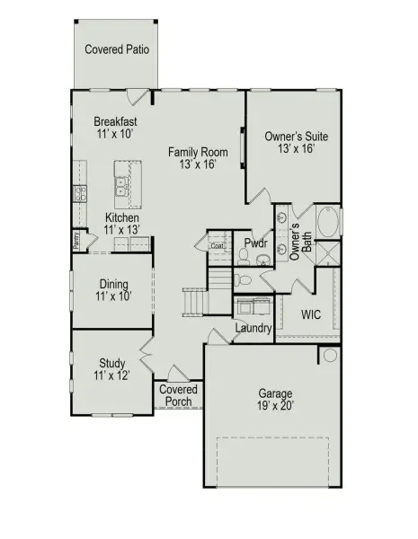 2D floor plan layout of this home in Fulshear Lakes, Fulshear, TX (Image 3). 2D floor plan layout of this home in Fulshear Lakes, Fulshear, TX (Image 3).