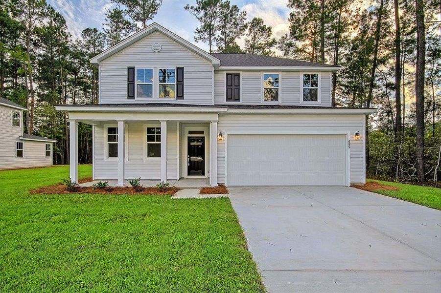 Representative exterior photo of a completed home built from the Grant by Hunter Quinn Homes in Charleston County Homes, North Charleston, SC (Image 12).