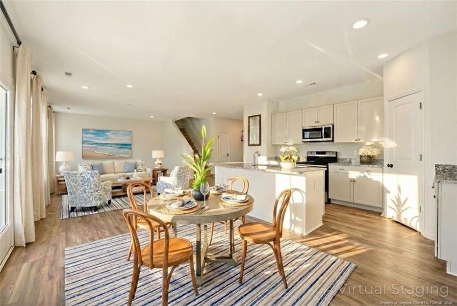 Open Kitchen / Living room - Staged