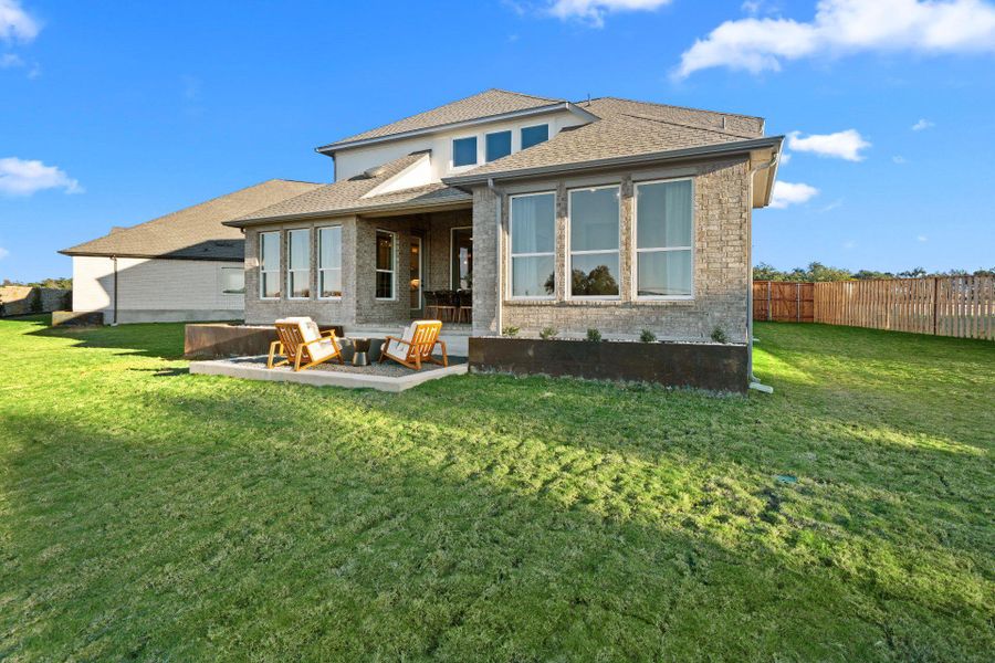 Rear of Home and Private Backyard