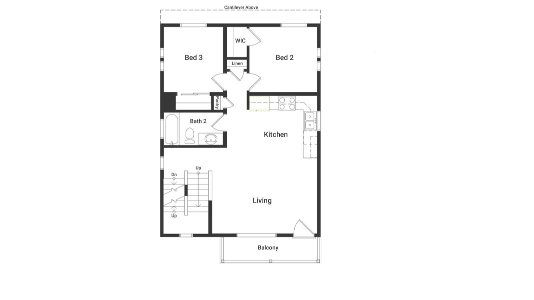 2D floor plan layout of this home in Thompson River Ranch, Johnstown, CO (Image 2). 2D floor plan layout of this home in Thompson River Ranch, Johnstown, CO (Image 2).