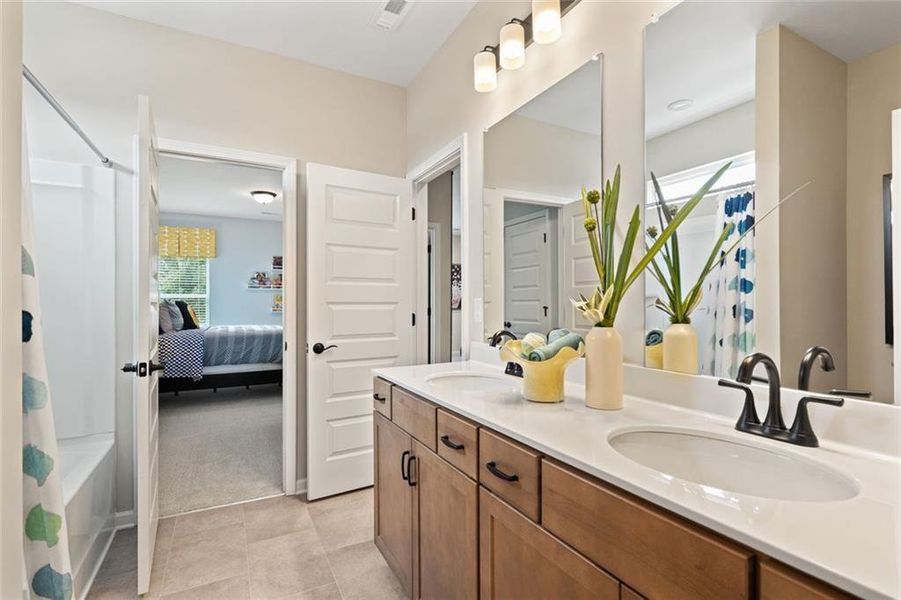 Furnished interior view inside a new home in Sagebrook, Powder Springs (Image 28).
