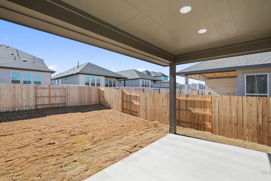Exterior details and patio area of a home in Park Central, Georgetown (Image 25).
