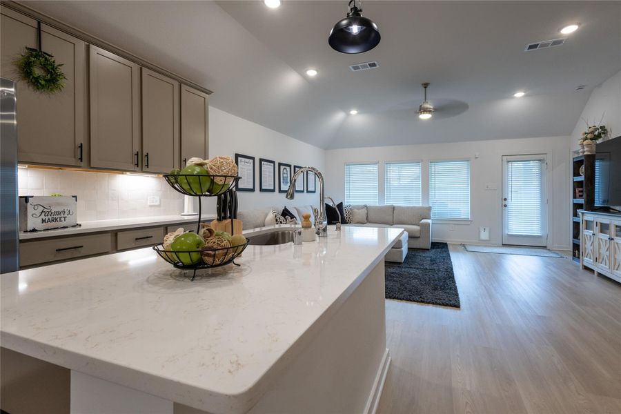 Furnished interior view inside a new home in Pinewood at Grand Texas, New Caney (Image 5).