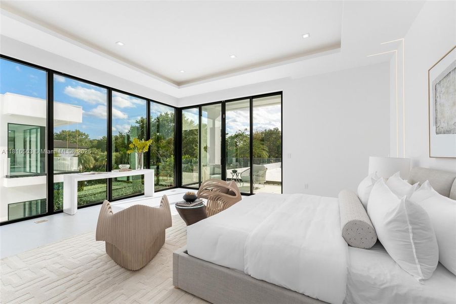 Furnished interior view inside a new home in , Miami (Image 50).