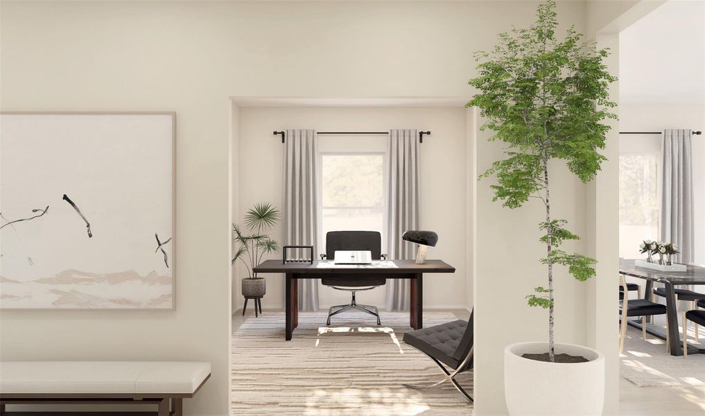 Private home office(*Artist rendering used for illustration purposes only.) Private home office(*Artist rendering used for illustration purposes only.)