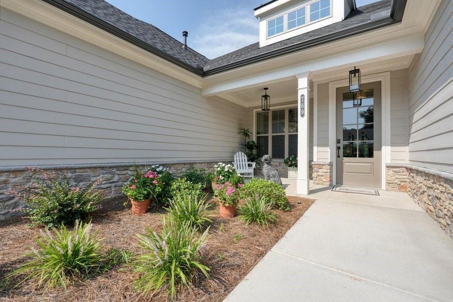 Exterior details and patio area of a home in Soleil Belmont Park, Canton (Image 34). Exterior details and patio area of a home in Soleil Belmont Park, Canton (Image 34).
