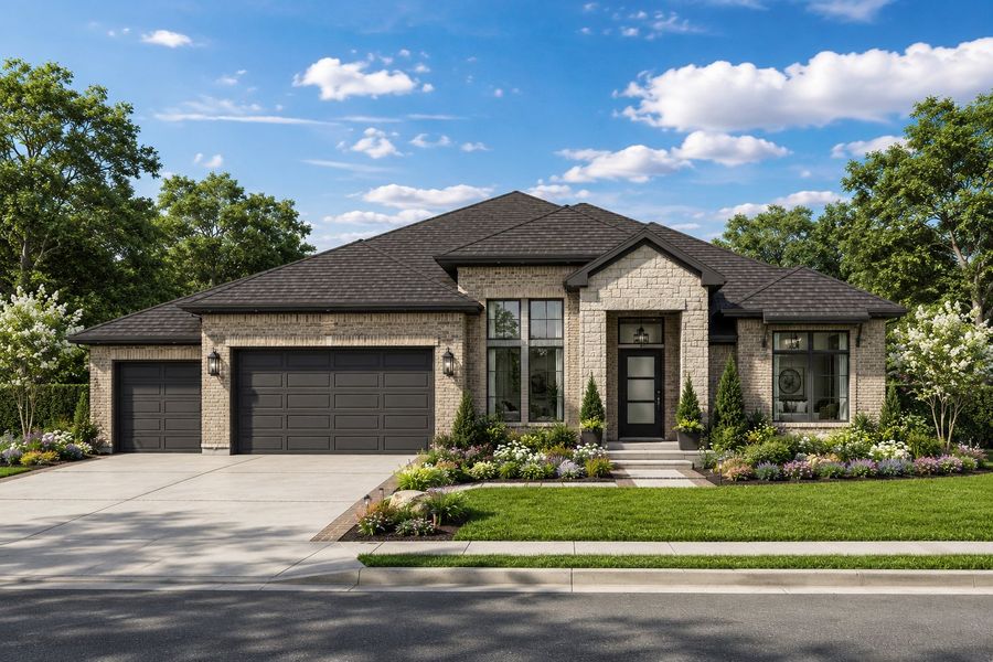 Front exterior of a new home in ARTAVIA, Conroe, TX, highlighting curb appeal (Image 1). Front exterior of a new home in ARTAVIA, Conroe, TX, highlighting curb appeal (Image 1).
