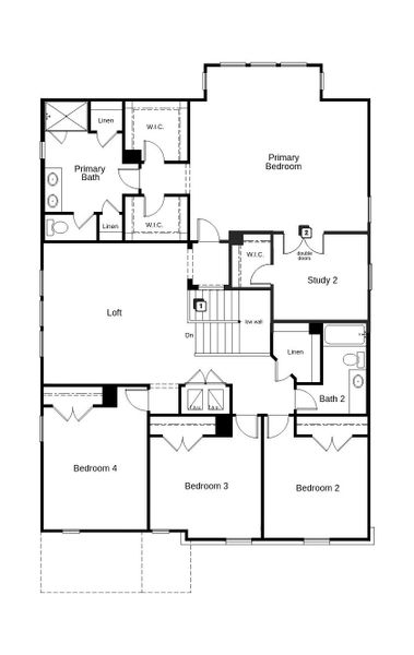 2D floor plan layout of this home in Salerno - Classic Collection, Round Rock, TX (Image 3). 2D floor plan layout of this home in Salerno - Classic Collection, Round Rock, TX (Image 3).