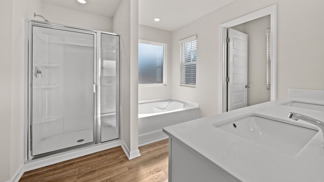 Representative furnished interior of a home built from the Saratoga by D.R. Horton in Poplar Preserve, Newnan (Image 8).