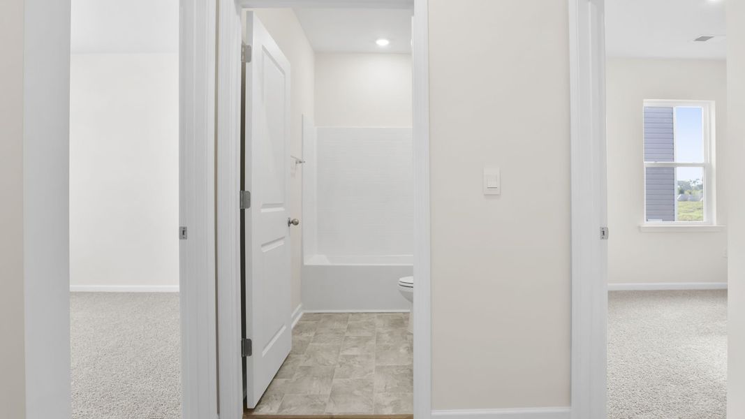 Spacious, unfurnished interior of a new home in Foxbank, Gray Court (Image 17). Spacious, unfurnished interior of a new home in Foxbank, Gray Court (Image 17).