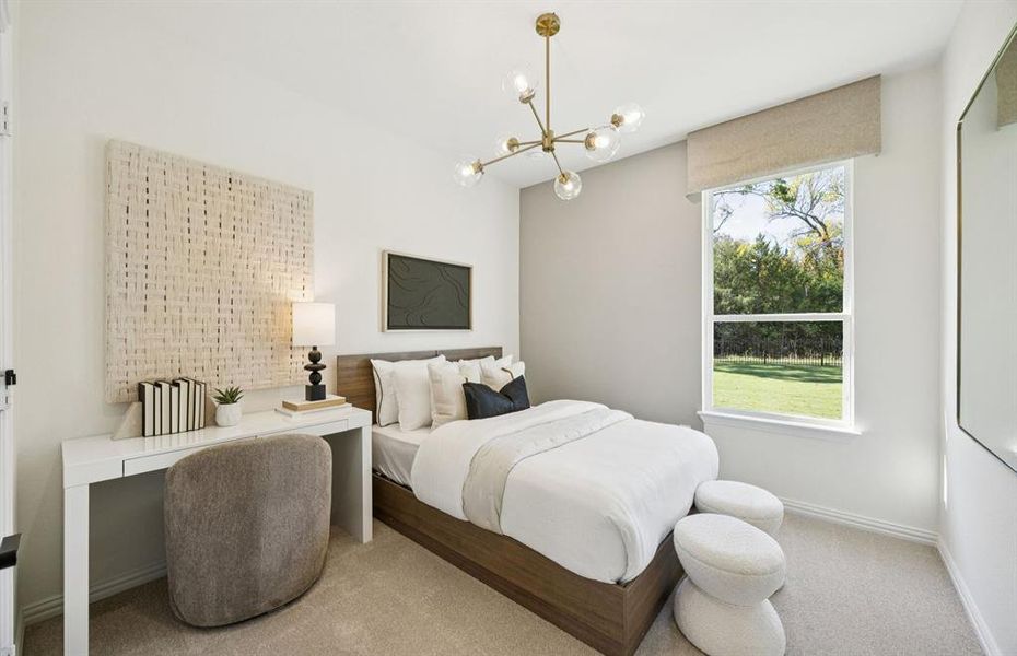 Secondary bedroom *model representation