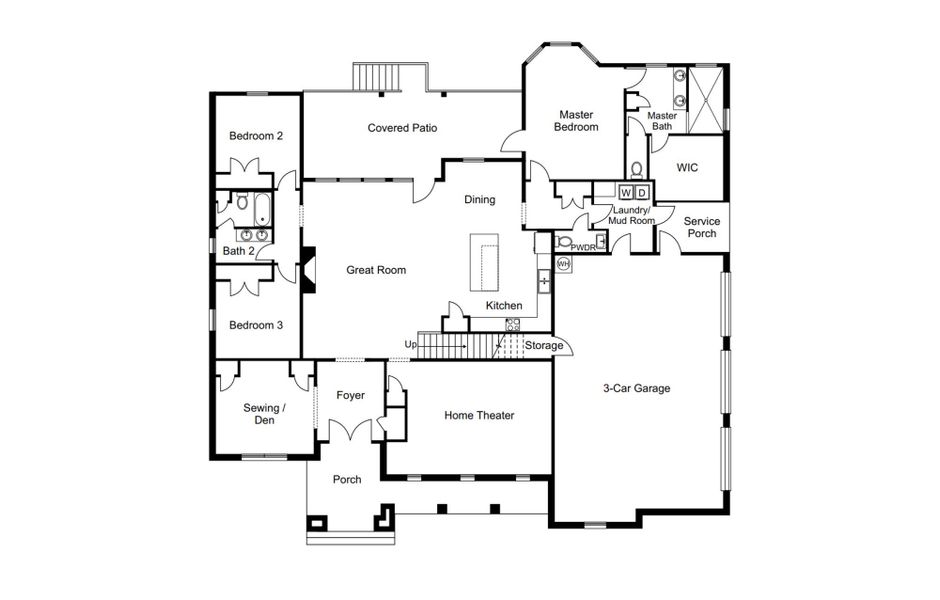 2D floor plan layout for the The Red Maple by Joseph Creek Homes in The Timbers, La Vernia, TX (Image 2). 2D floor plan layout for the The Red Maple by Joseph Creek Homes in The Timbers, La Vernia, TX (Image 2).