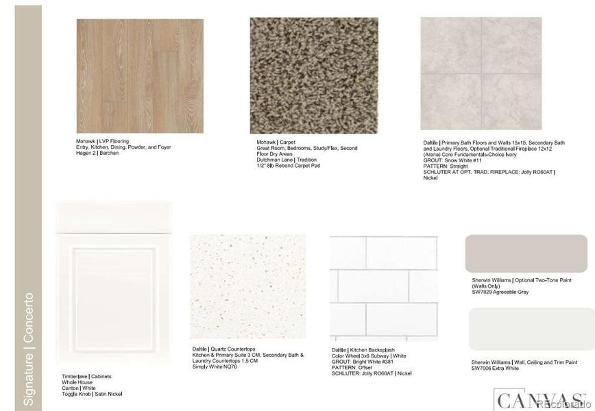 Design Selections. Home is currently under construction, selections subject to change.