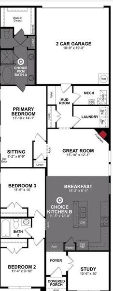 Beazer Homes Wildflower Meridian plan