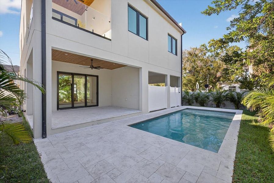 Exterior details and patio area of a home in , Tampa (Image 42).