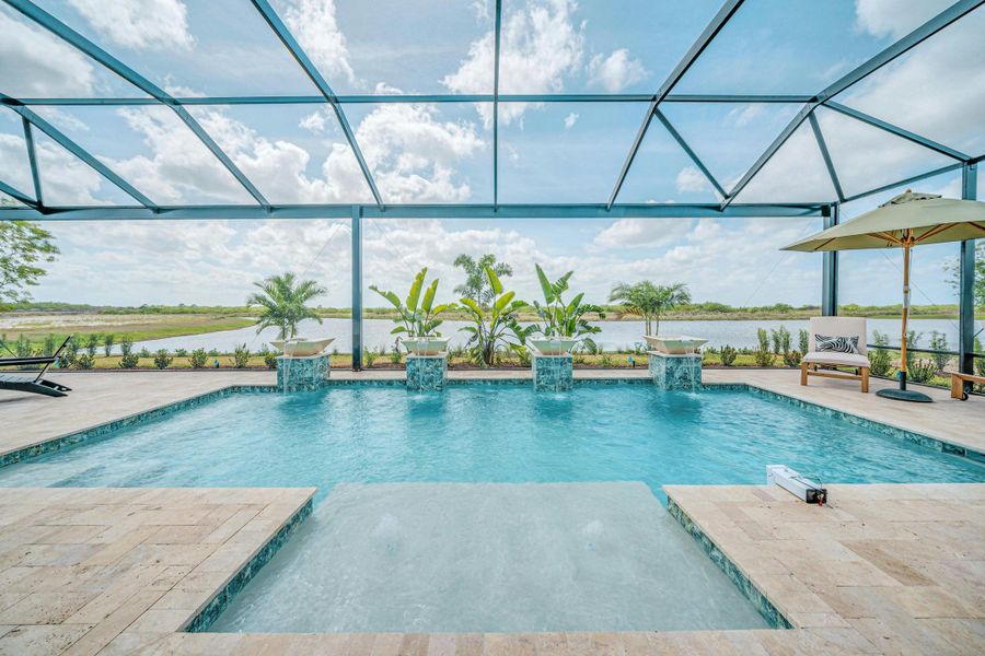 2D floor plan layout for the Willow Signature by GHO Homes in Belterra, Port St. Lucie, FL (Image 58).