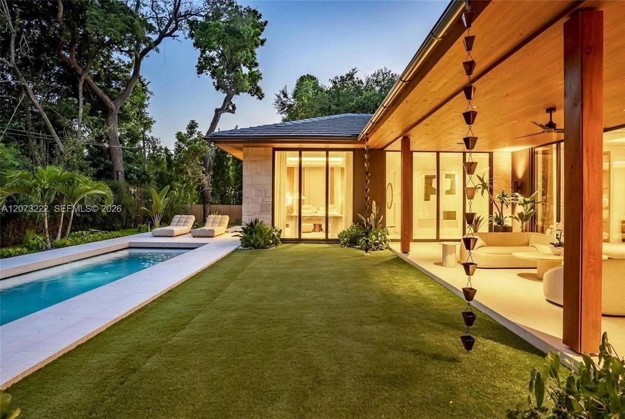 Exterior details and patio area of a home in , Miami (Image 32). Exterior details and patio area of a home in , Miami (Image 32).