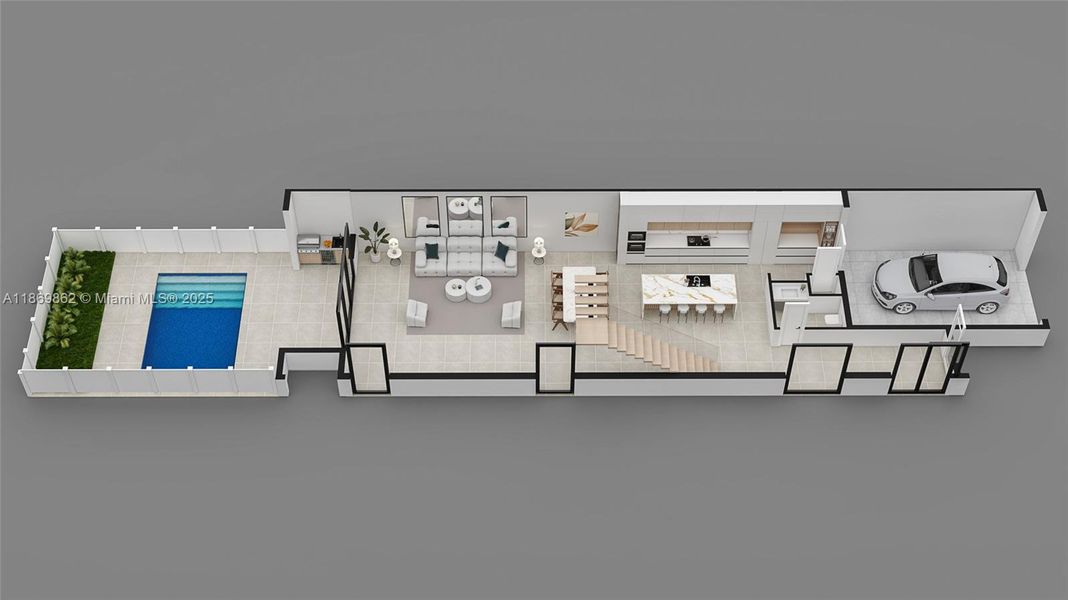 2D floor plan layout of this home in , Fort Lauderdale, FL (Image 3).