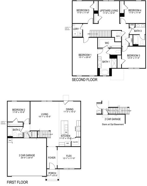 2D floor plan layout for the HAYDEN by D.R. Horton in Oconee Overlook, Gainesville, GA (Image 3). 2D floor plan layout for the HAYDEN by D.R. Horton in Oconee Overlook, Gainesville, GA (Image 3).