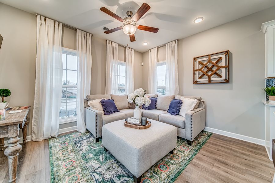 Representative furnished interior of a home built from the Crawford by Parkside Builders in The Woods, Gallatin (Image 6).