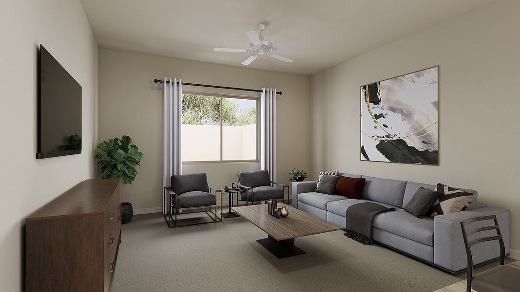 Furnished interior in a model home at Navarre at Abel Ranch in Goodyear (Image 18).