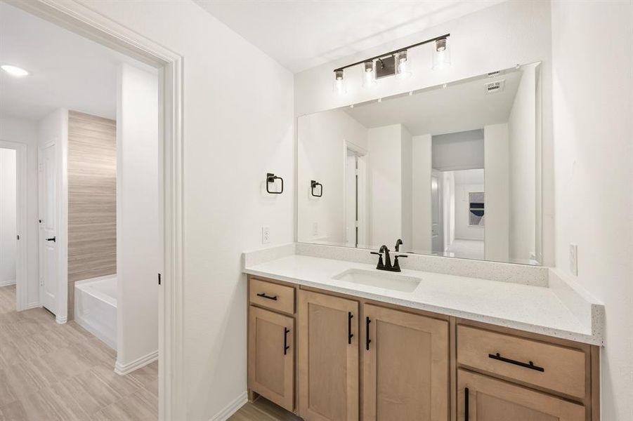 Furnished interior view inside a new home in Willow Wood Classic 50, McKinney (Image 12).