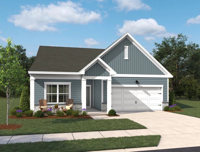 Representative exterior photo of a completed home built from the Craven by Ashton Woods in Crescent Mills, Wilson's Mills, NC (Image 2).